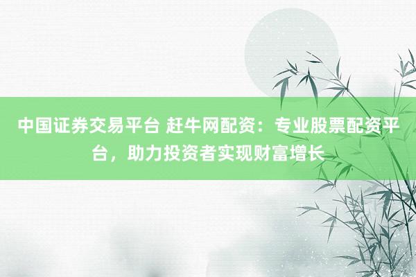 中国证券交易平台 赶牛网配资：专业股票配资平台，助力投资者实现财富增长