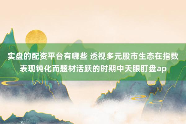 实盘的配资平台有哪些 透视多元股市生态在指数表现钝化而题材活跃的时期中天眼盯盘ap